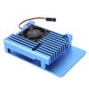Single Fan Heat Sink CNC Protective Cover for Raspberry Pi 4 Aluminum Alloy Case RadiatorBlue