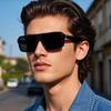 Men Square Polarized Sunglasses Uv Protection Driving Fishing Outdoor Glasses