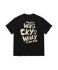 WACKY WILLY Slogan Typo Short Sleeve T-Shirt Black