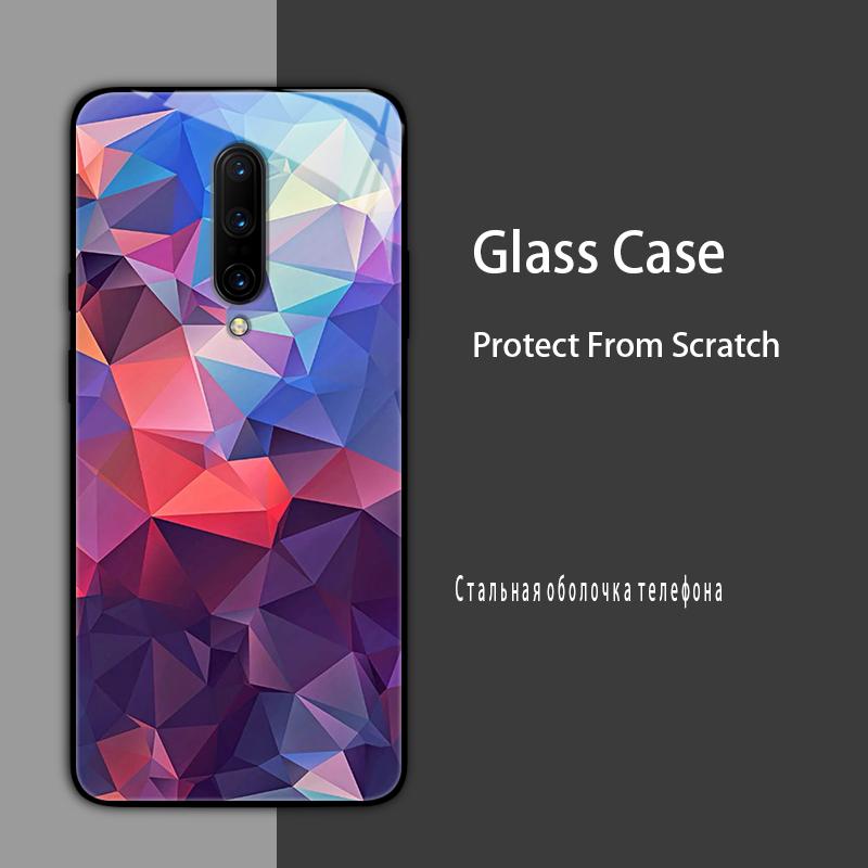 For Oneplus 7 Pro Case Cover Tempered Glass Case Hard Shockproof Coque Bumper For One Plus 7T Pro 7 T Protect Case oneplus7T