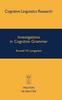 The Investigations In Cognitive Grammar Book