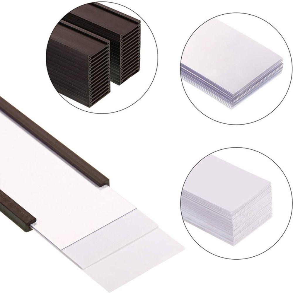 Protective Film C Channel Label Holder White Paper Cards Shelf Label Holder Warehouse Organization