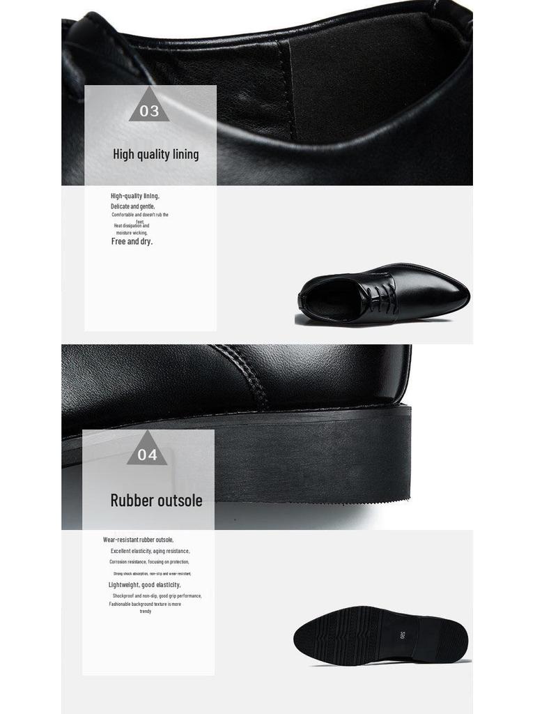 2025 Herren Casual Rutschfeste Lederschuhe - Echtes Rindsleder, Leichtgewicht, Bequem, Schnürschuhe, Vielseitig.