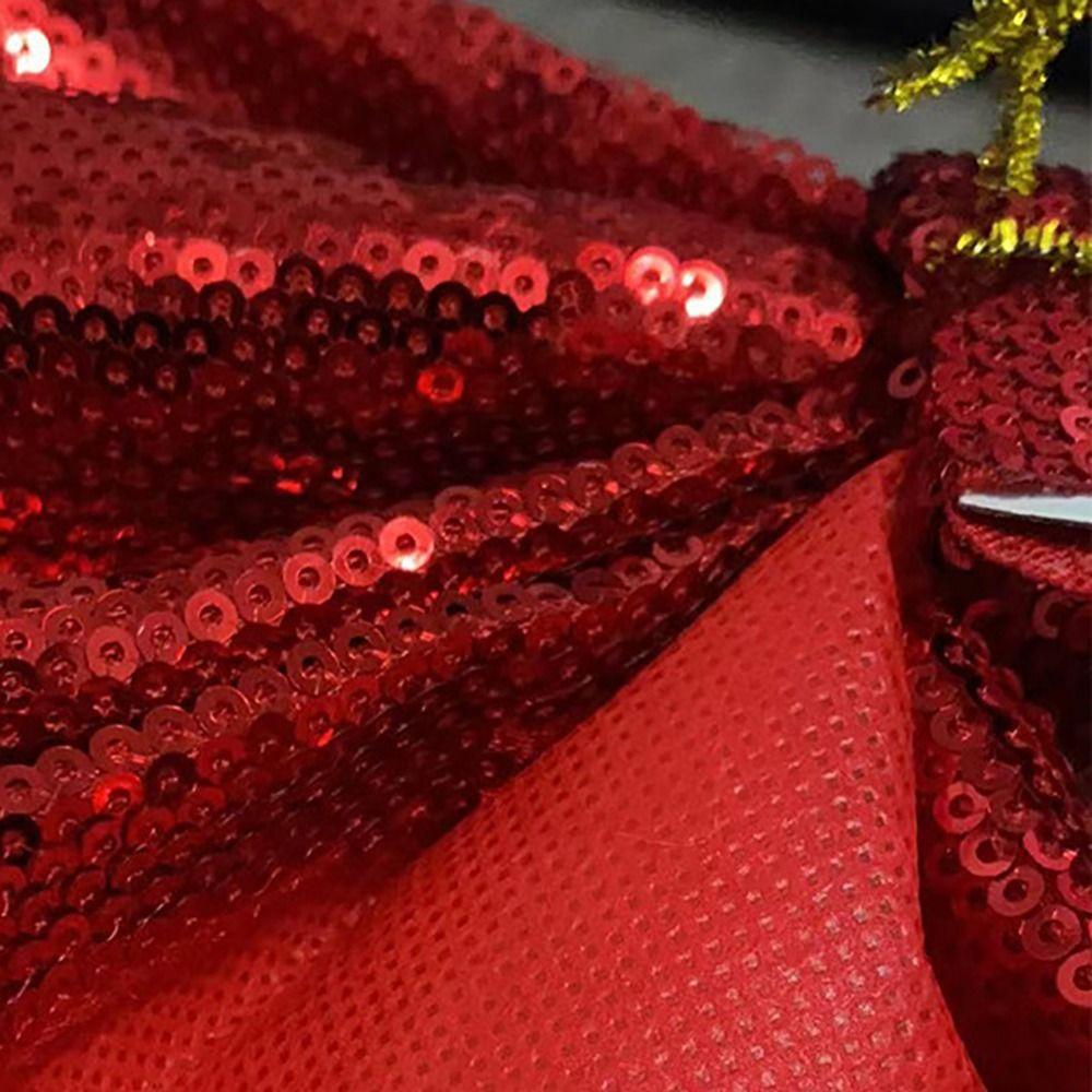 Exquisites Stoff-Pailletten-Stoff-Schleifen-Kein Ausbleichen Gold/Rosa/Rot Hängende Weihnachtsdekoration Weihnachts-Schleifen-Dekoration Heimdekoration