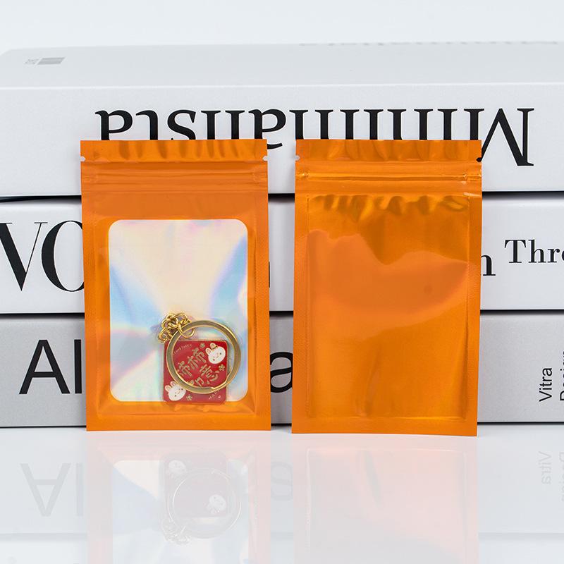 Holographic Mylar Storage Bags - Airtight, Smell Proof, 3D Rainbow Sealable Pouches with Strong Lock Zipper,Thick & Sturdy Edge
