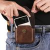 Luxury Leather Belt Clip Phone Case Men Waist Bag Cover For Samsung Z Flip6 Flip5 Moto Razr Oppo Vivo Tecno Honor Galaxy Flip 6 5 4 3 5G Holster Pouch