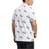 adidas Logo Allover-Print Poloshirt Herren Poloshirts Weiß HE7438