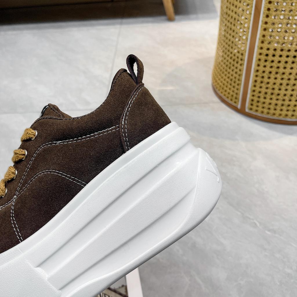 Fashion Microfiber Leather Sneakers Women Autumn Vulcanized Shoes 10CM Wedge Heels Skateboard High Platform Casual Sport Dad Shoes