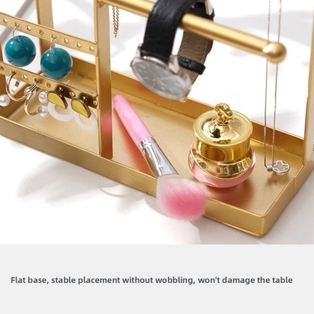 Multifunctional Jewelry Display Rack Metal Necklace Storage Rack Earrings Display Stand  Ring