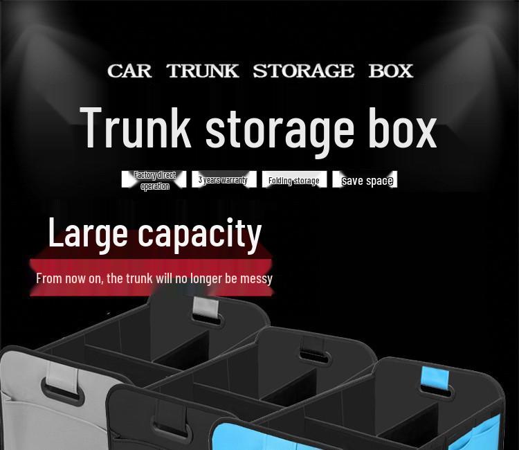 Large Capacity Foldable Car Trunk Storage Box - Oxford Cloth