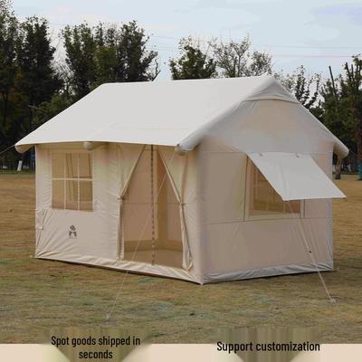 Tente de camping gonflable d'extérieur - Voyage en famille et pique-nique, Portable, Une chambre et un salon, Imperméable et protection solaire, En stock