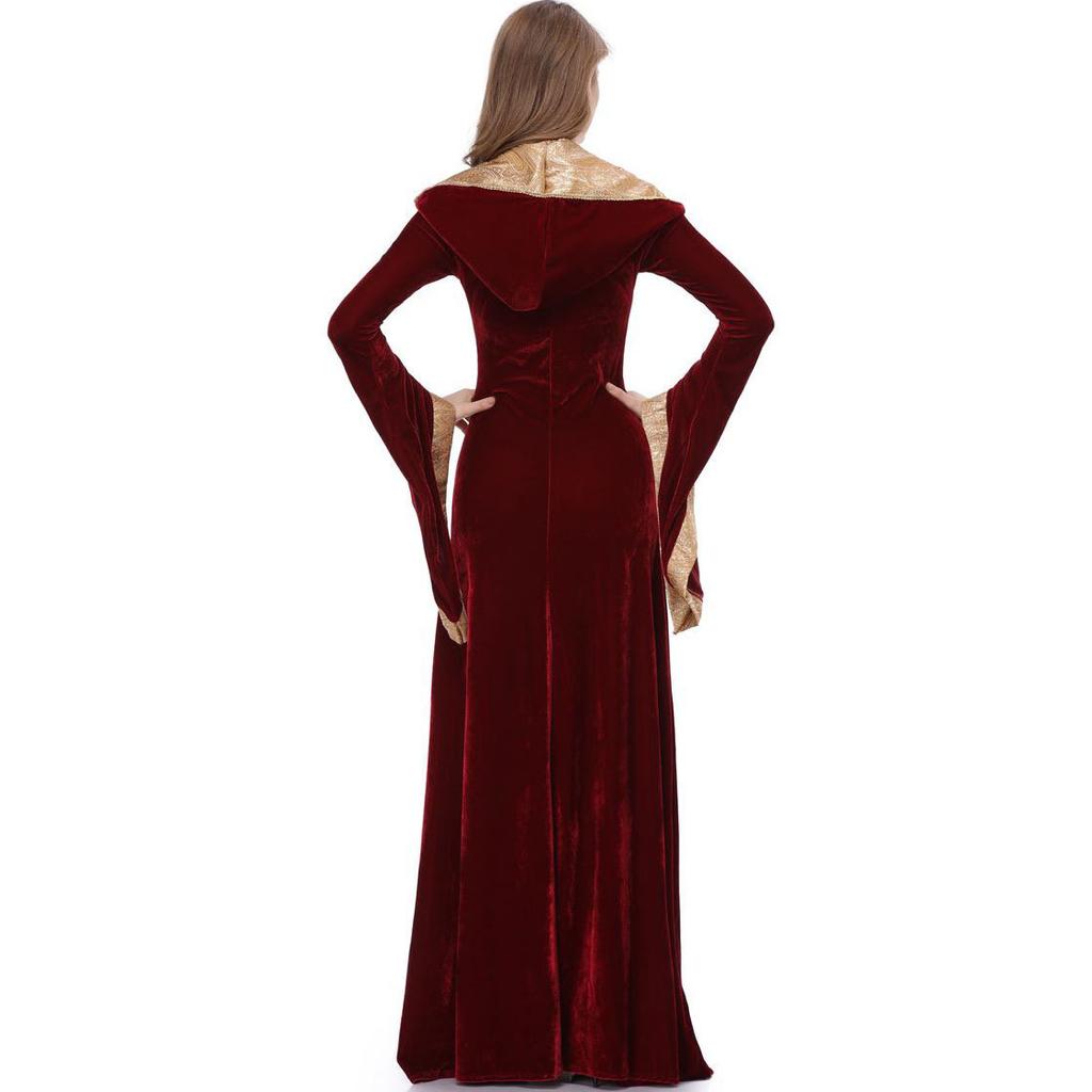 Halloween Costume, Vintage European Medieval Court Aristocratic Queen Dance Cape Princess Dress
