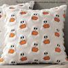 Ghost Pumpkin Plush Faux Fur Pillow Covers Soft Halloween Decor For Sofa Couch Bed Living Room White Orange Pillowcases 45x45CM