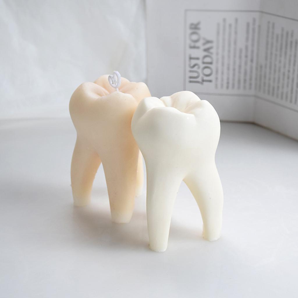 Teeth-shape Candle Silicone Mold Easy To De-mold for DIY Candle Soap Plaster Ornament Epoxy Resin Casting Silicone Mold