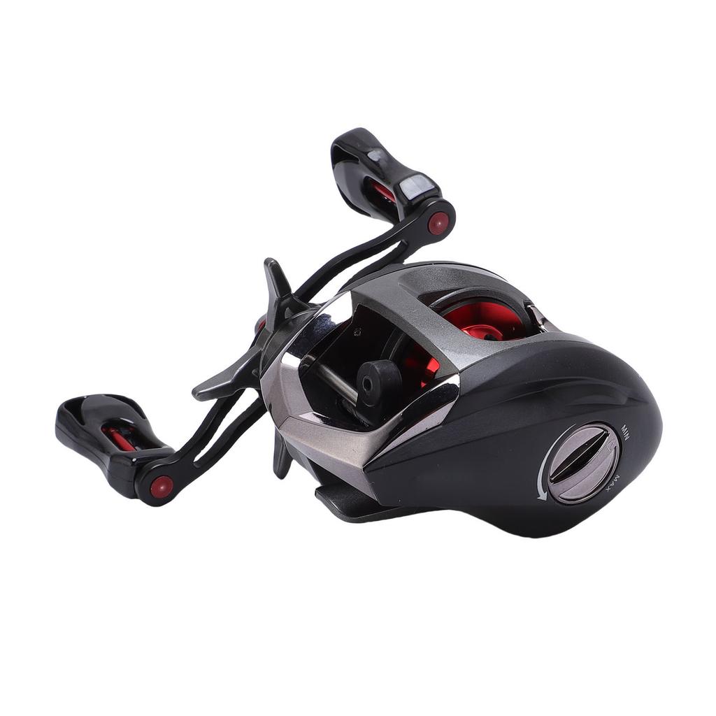 Baitcasting Reel with Magnetic Dual Braking System 6.3:1 Gear Ratio 8kg Drag Dual Line Cup Right Hand Fishing Reel for