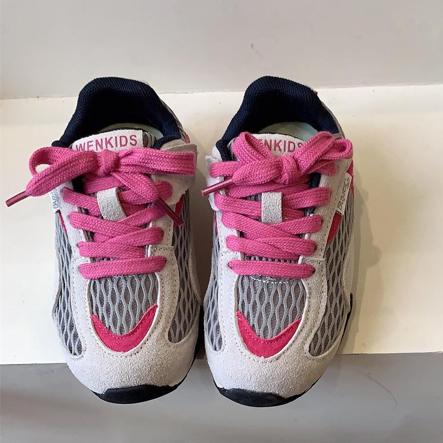 Spring and Autumn Retro Children's Shoes Mesh Breathable Sports Shoes Girls' Dad Shoes Boys' Running Shoes