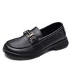 Women's shoes women's new flat heel platform work shoes soft sole small leather shoes women's shoes single shoes