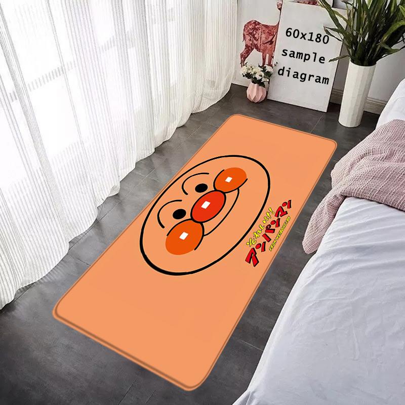 Foot Rug Welcome Floor Mat for Entryway Anpanman Cartoon Bathroom Hallway Carpet Kitchen Water Absorbed Rugs Fluffy Home Decor