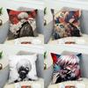 Anime Tokyo Ghoul Pillow Case For Car Sofa Decorative Home Doublesided Print Plush Square Throw Pillow Cushion Cover