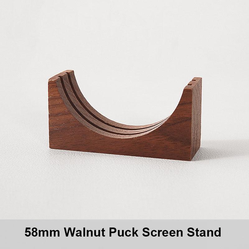 Walnut Espresso Coffee Filter Holder for 51mm/53mm/58mm Coffee Filters Universal Filter Storage Rack Coffee Puck Screen Stand