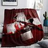 1PC Switzerland National Football Team Patterned Flannel Blanket Suitable For All Seasons for Home Decor Warmth and Comfort Gifts Holiday Present