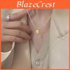 Stylish Gold Color Love Letter Oval Pendant Necklace For Women Featuring Geometric Design