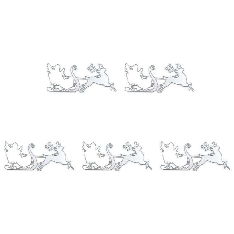 5 Pcs Christmas Tree Cutting Dies Embossings Stencils Christmas Metal Die Cuts for DIY Scrapbooking Card Decoration
