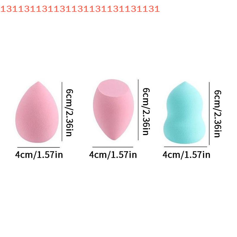 3PCS Super Soft Professional Makeup Tool For Women Girls Cosmetic Sponge Wet And Dry Smear-Proof Makeup Sponge Puff Beauty Tool