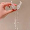 Tassel Butterfly Pearl Hair Clip Women Hair Claw Hairpin Hair Crab Hairaccessory