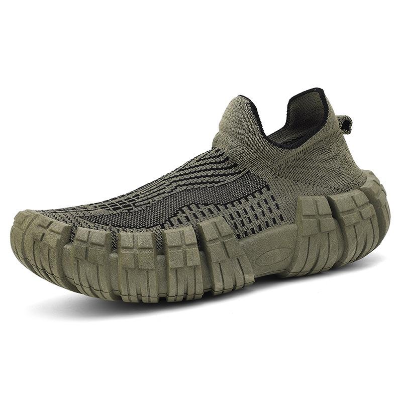 2025 summer new trendy breathable one-foot pedal Internet celebrity platform sneakers men's ins retro trendy shoes