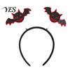 Comfortable Spooky Headband Halloween for Kids Adults, Glitter Pumpkin Bat Ghost Eye-catching Skull Hair Accessories Cosplay Dress Up Party