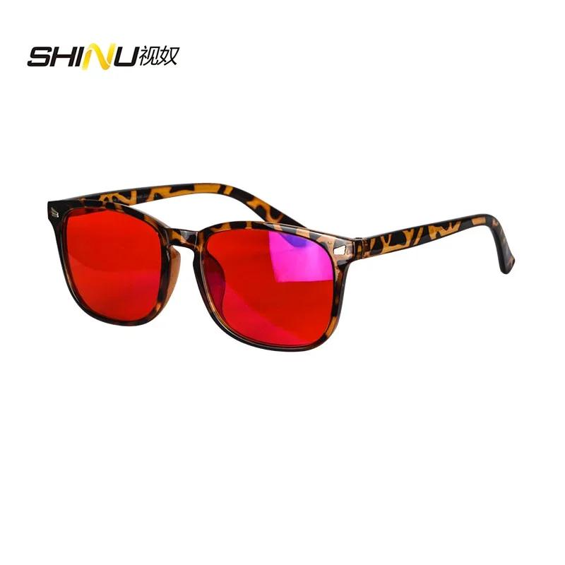 Shinu Schlafbrille mit roten Gläsern, Blaulichtfilterbrille, fortschrittliche Computerbrille mit bis zu 99 % Blaulichtfilter, lindert Augenbelastung