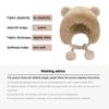 Bear Two-color Ear Plush Hat Cute Korean Style Lei Feng Hat Warm Winter Bucket Hat Fluffy Soft Ear Protection Hat Women