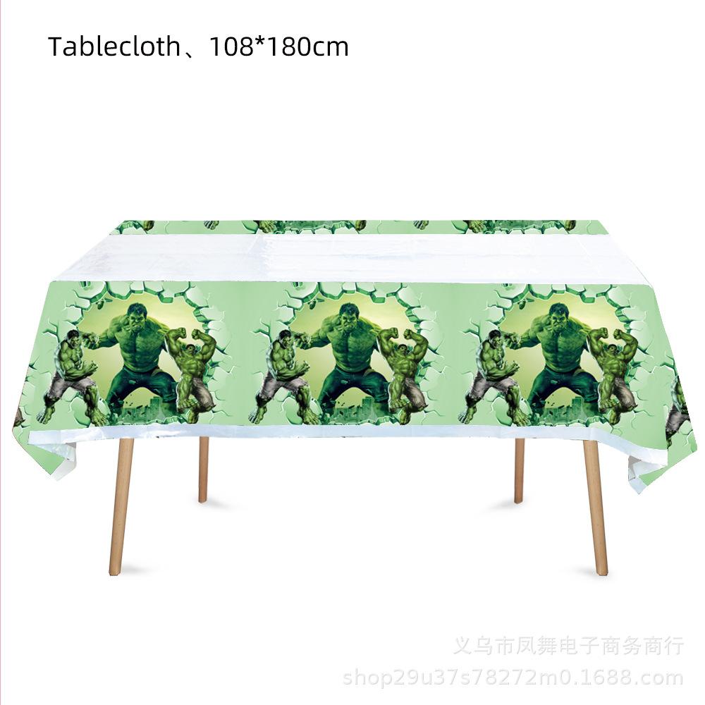 Hulk The Hulk Birthday Party Decoration Cupboard Flag Balloon Cake Flag Tablecloth Set