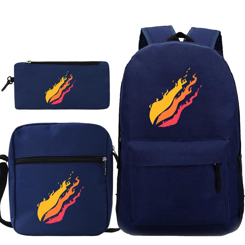 Backpack Casual Student Schoolbag Small Shoulder Bag Pencil Bag Three-piece Set