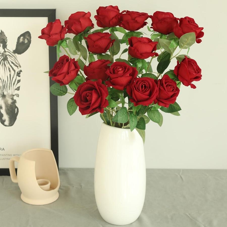 Artificial Flowers Fake Rose Bouquet Vases Home Room Decoration Accessories Wedding Plants Bridal Clearance Floristics Diy Gift