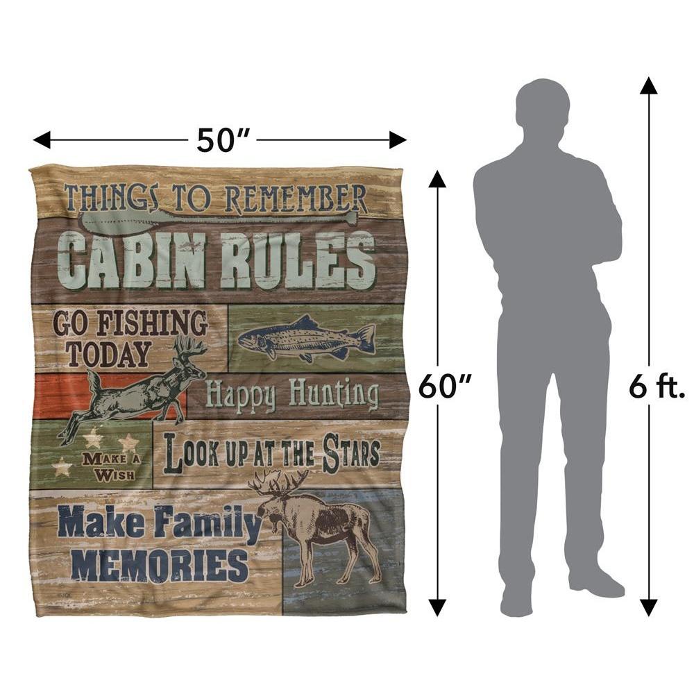 JQ Licensing Silky Cabin Rules Supersoft Blanket