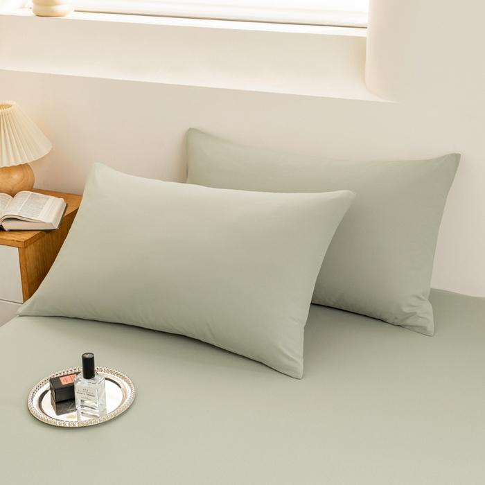 Class A pure cotton washed cotton yarn-dyed series single pillowcase solid color simple no bed sheet 48x74cm pillowcase