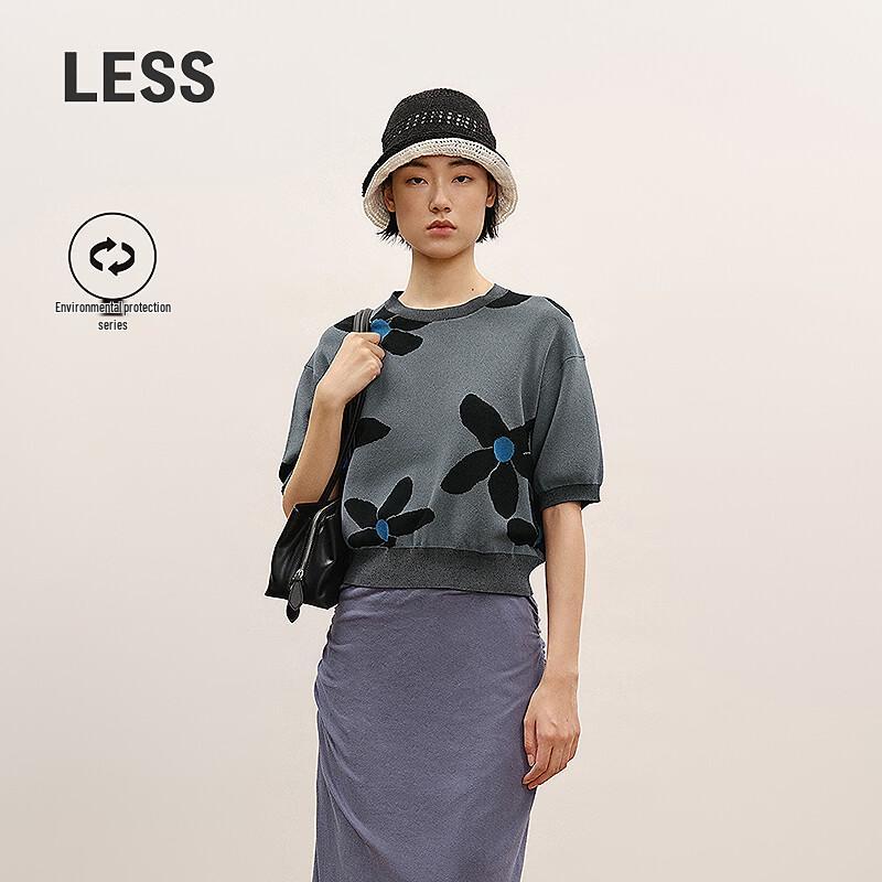

LESS 2026 Summer Short Sleeve Pullover Knit Top S