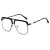 New fashionable retro double beam large frame sunglasses ins personalized casual versatile street shot anti-ultraviolet sunglasses tide
