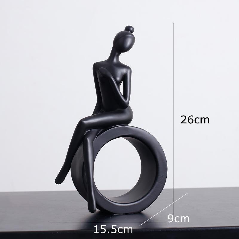 Multiple Styles Abstract Figures Statue Desk Decoration Minimalism Character Resin Sculpture Modern Crafts Room Aesthetics Decor