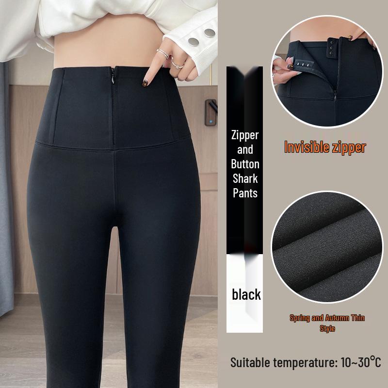 

Women s High-Waist Tummy Control Velvet-Lined Slimming Pants for Fall/Winter XXL - 140-160 lbs