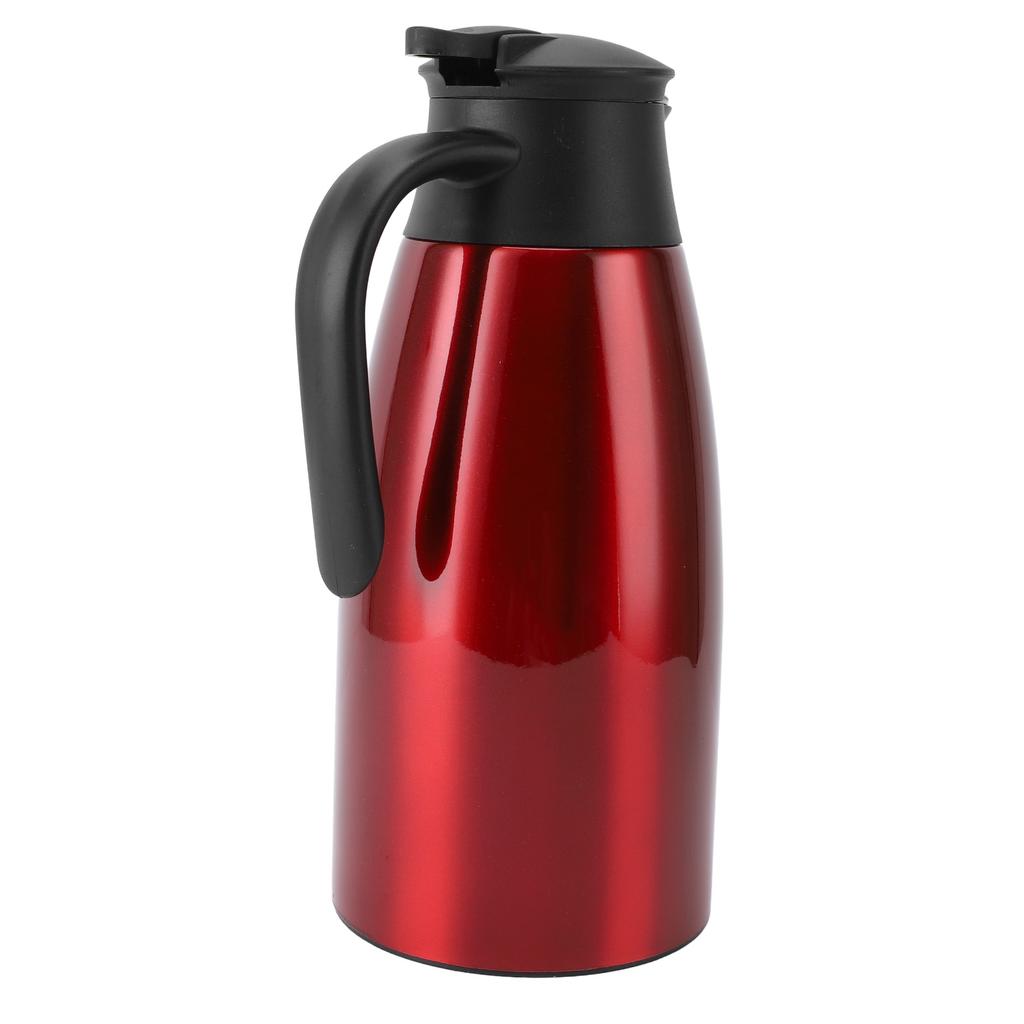 Isolierter Wasserkocher 2L 304 Edelstahl Doppelwandig Vakuum Thermischer Kaffeespender Kessel für Tee Zuhause Burgund