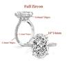 Gxtrs Luxury 8Ct Oval Cut Full Moissanite Ring S925 Silver For Women Sparkling Lab Diamond Wedding Band Fine Jewelry Certificate