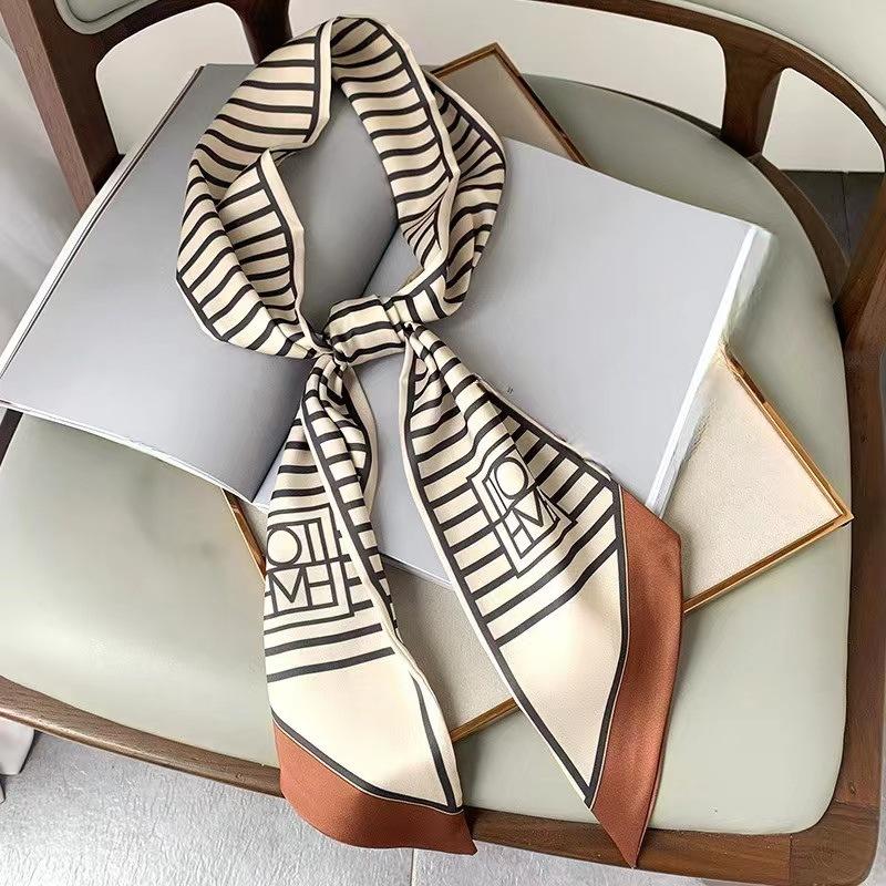 Luxus Design Pferde Muster Seiden Schal Stirnband Halstuch Foulard Weibliche Haarschals Nackenbinde Dünne Schals Weiches Satin Dame