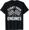 Start Your Engines Vintage Check Flag Race Car Costume T-Shirt