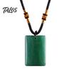 Healing Energy Stone Necklace Natural Crystal Pendant Necklace, with Adjustable Braided Rope, Polished Fake Gemstone Jewelry for Men Women