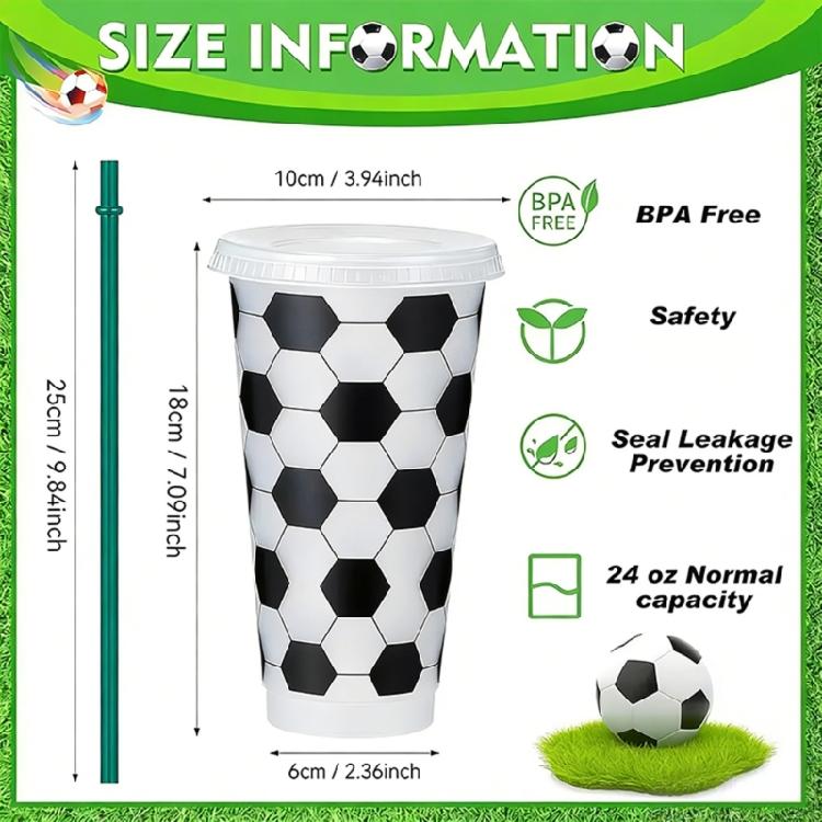 10Pcs Soccer Cup Collection Dishwasher Safe and Portable Drinkware for Picnics Travel and Home Decoration