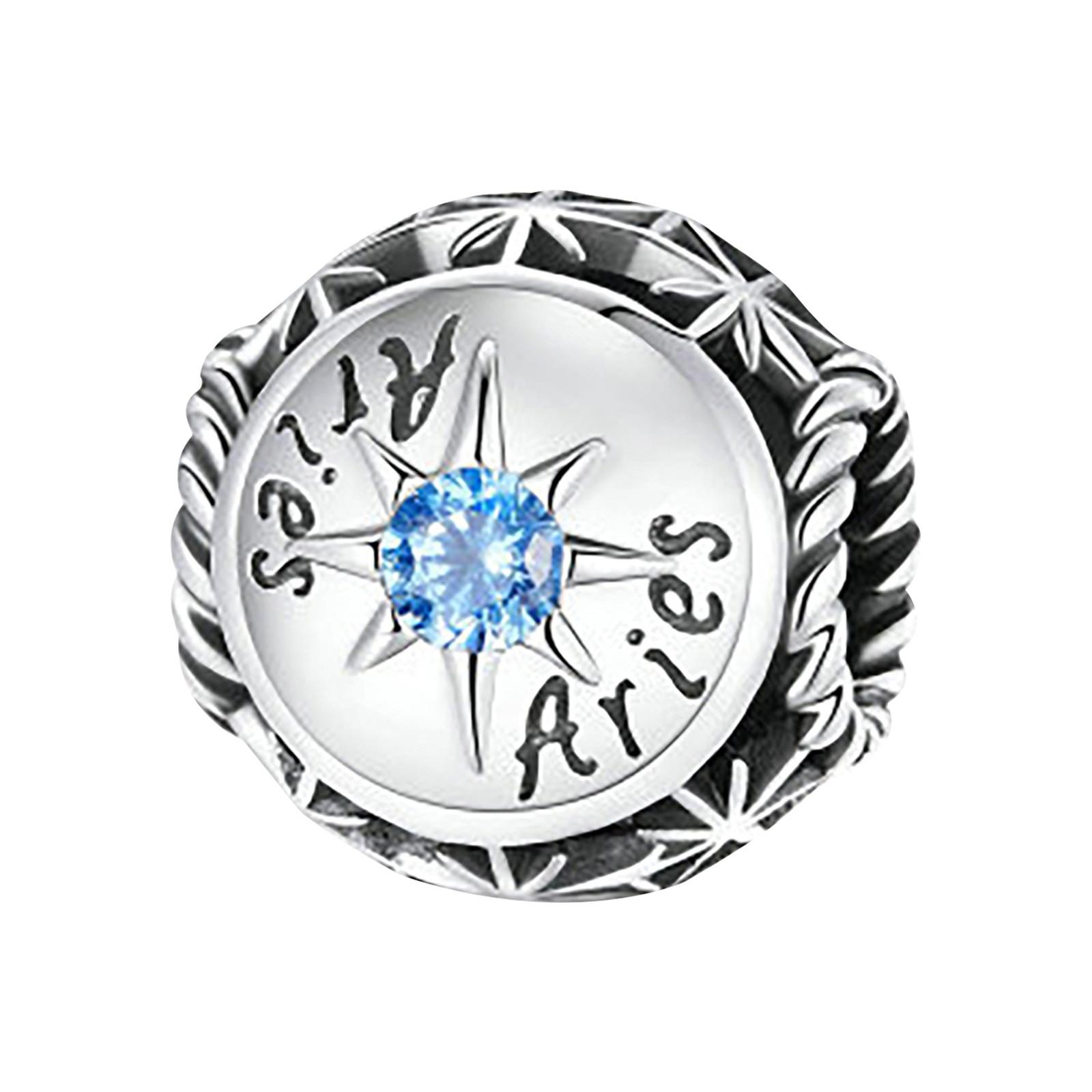 

Подвеска на день рождения из 12 созвездий из стерлингового серебра, вышитая бисером для браслетов и шеи