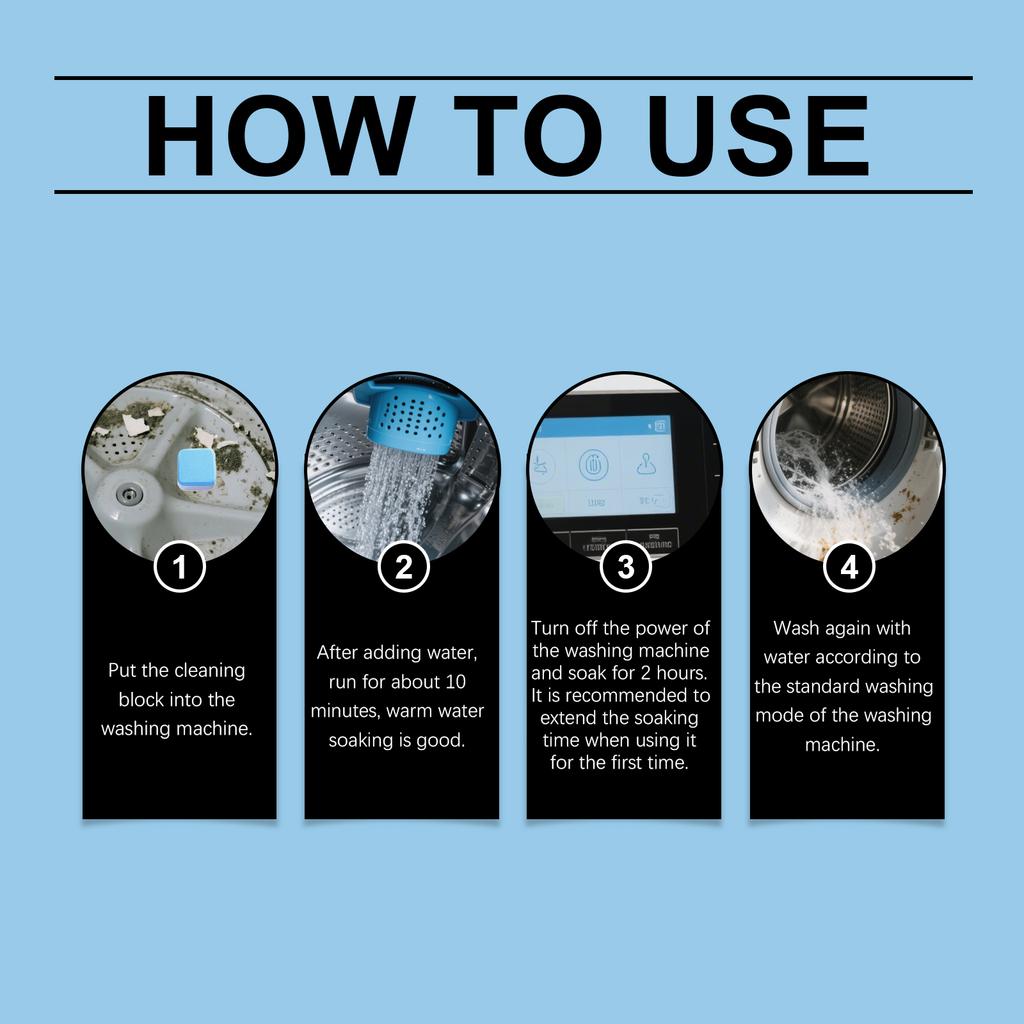 Washing Machine Cleaning Effervescent Tablets Deep Drum Tub Clean Remove Dirt Limescale Eliminate Odors Home Laundry Clean Tools